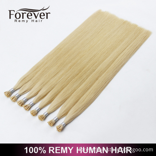 Forever high quality 100 real Indian remy human blonde #613 double drawn stick tip hair